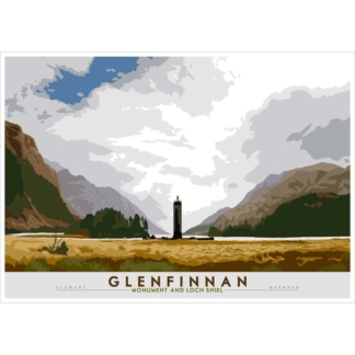 Image of Glenfinnan: Monument and Loch Shiel by Stewart Bremner